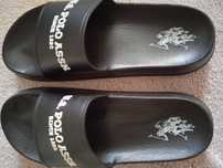 Klapki czarne platforma U.S. POLO ASSN.