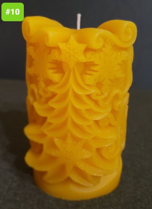 Свічка декоративна з бджолиного воску #10