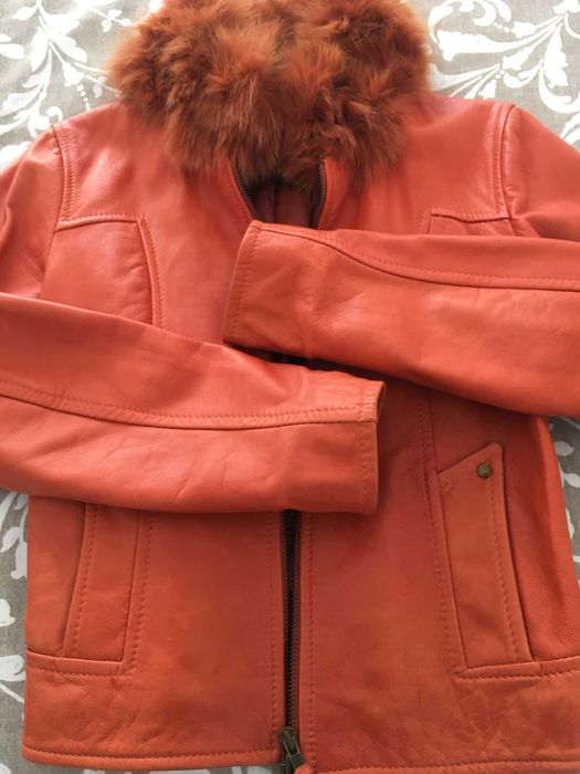 Casaco biker Maria.Miguel pele genuína n.38