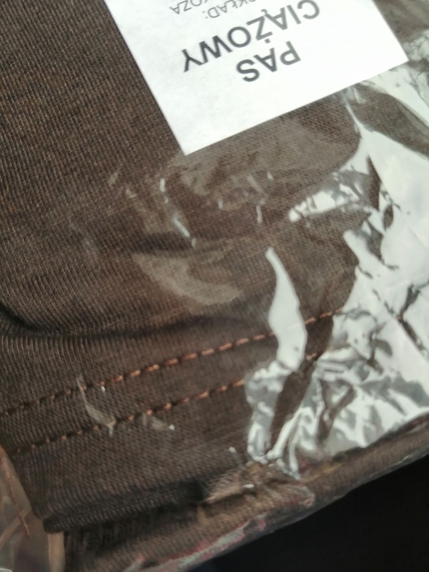 NOWY Pas ciążowy S/M brązowy czekoladowy przedłużenie bluzki spodni