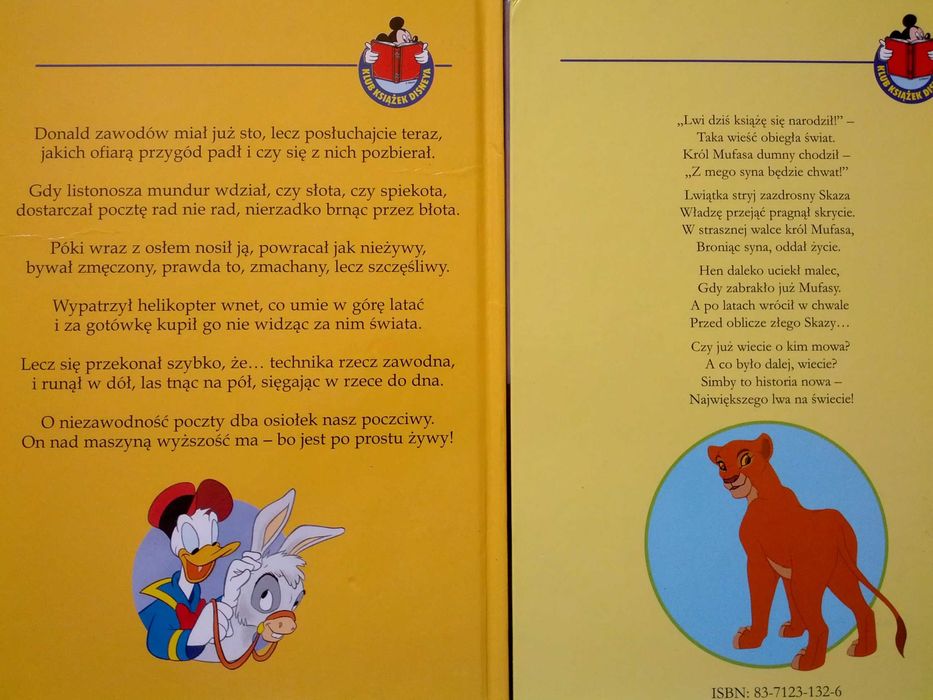 Klub Książek Disneya: Nemo, Donald Listonoszem, Tygrys -zestaw 4 szt.