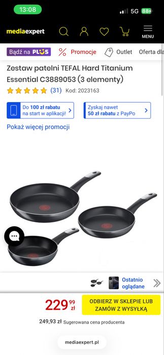 Patlenie TEFAL