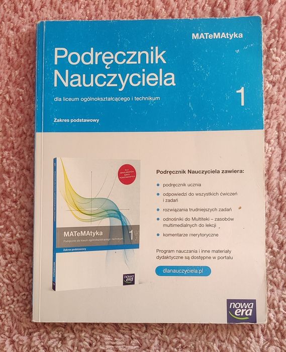 Matematyka podręcznik nauczyciela postawa dla kl.1 LO i technikum