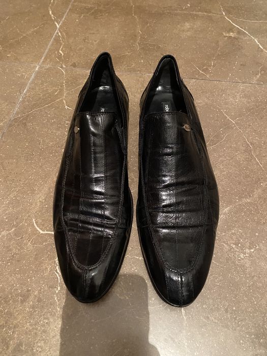 Мужские туфли лоферы из угря Roberto Botticelli