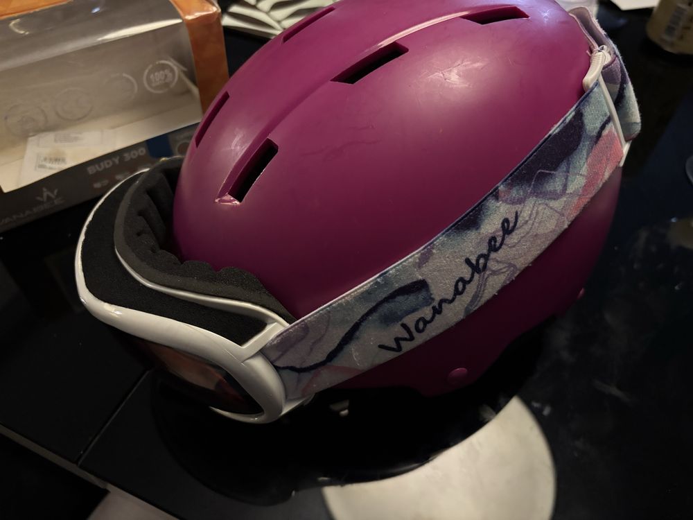 Kask narciarski Wedze 48-52 cm + gogle Wanabe