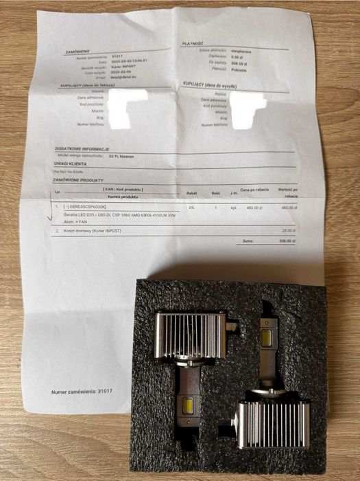 Żarówki D-Lumia LED 6000K 35W D3S CANBUS motoHID.pl paragon, gwarancja