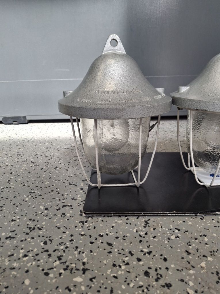 Lampy przemysłowa PRL vintage industrial bardzo ładny stan 2szt