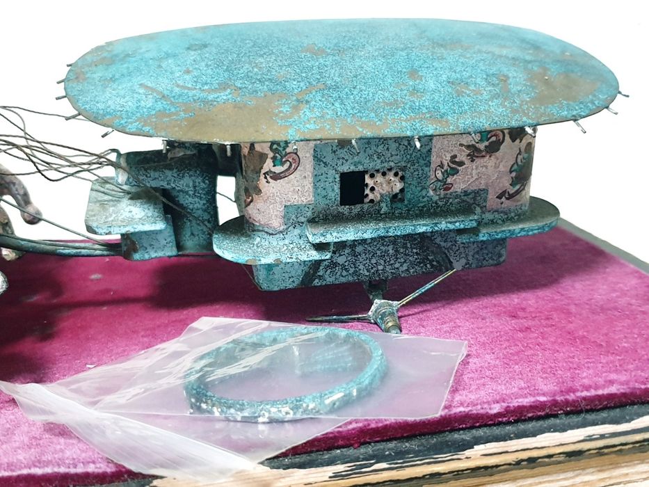 Antigo reprodução da carruagem chinesa do imperador Qin Chi Huang