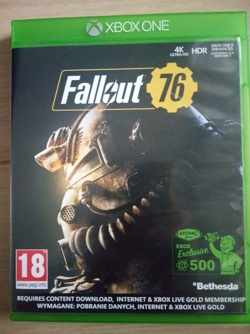 Fallout 76 na konsolę Xbox One, wersja PL, pudełkowa, jak NOWA (C)