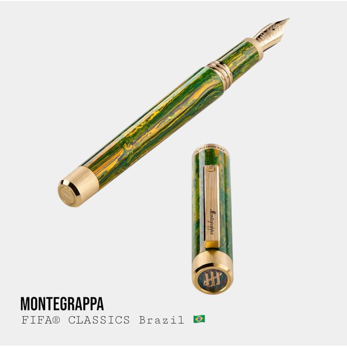 Пір’яна Ручка Montegrappa FIFA Brazil | Ліміт 100 шт | 14K золоте перо