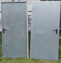 Drzwi techniczne 90-100cm na budowę, dwie sztuki. Tylko w komomplecie