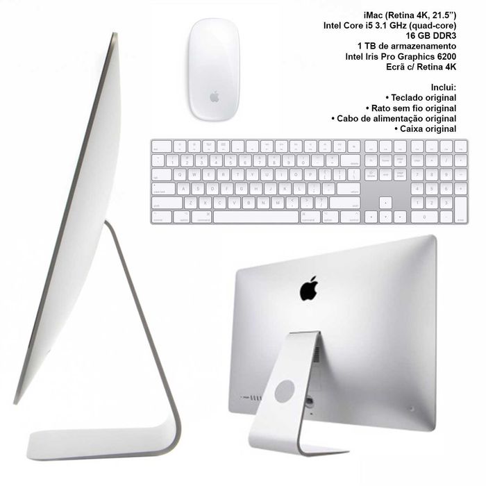 iMac 21.5” Retina 4K – 16GB RAM – 1TB – Oportunidade!