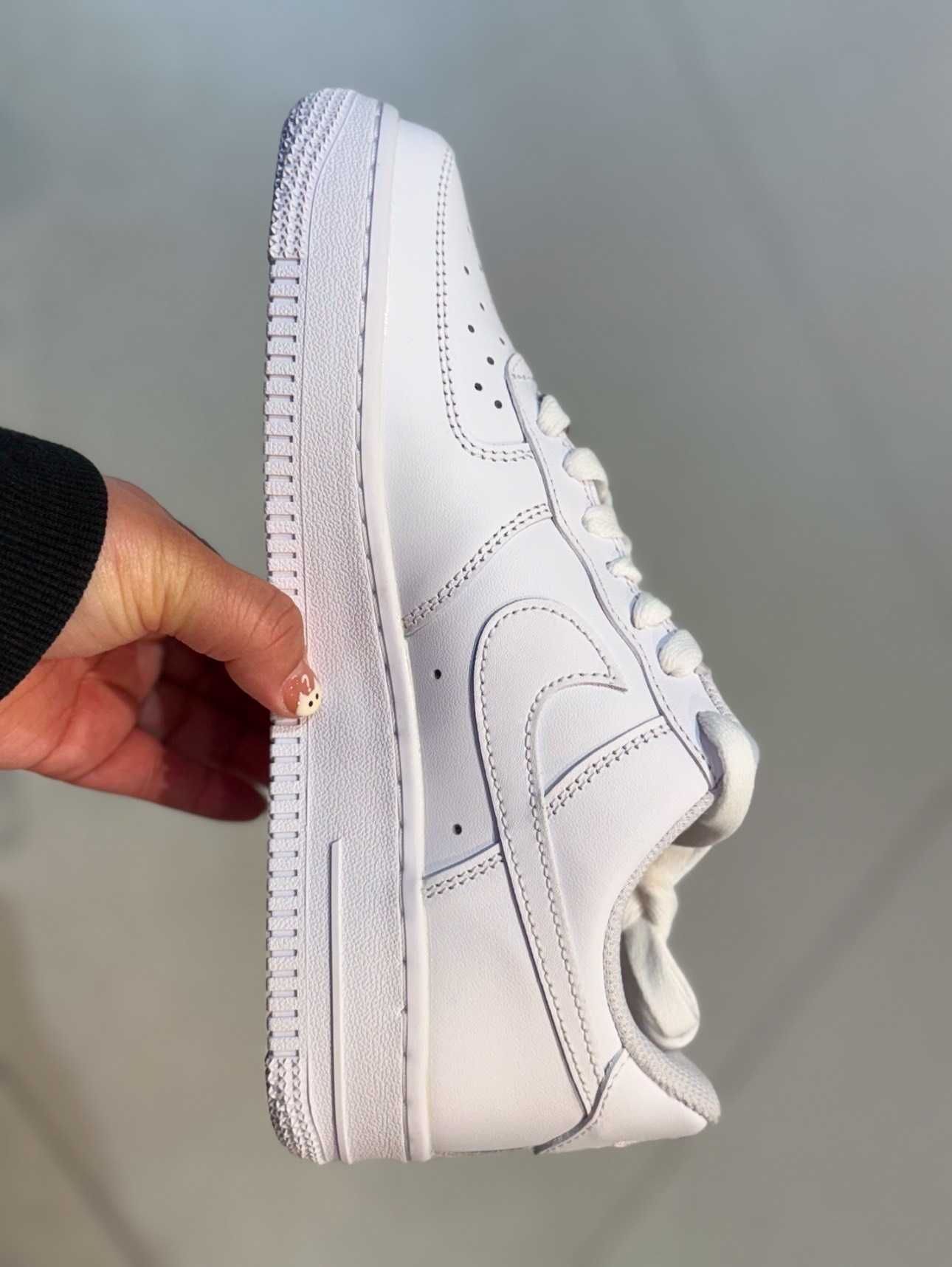 Nike Air Force 1 Low Pure White Sportowe Casualowe Trampki 38.5