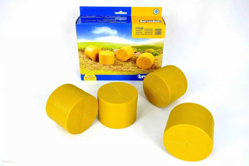 Sprasowane bele siana okrągłe 4 szt. - BRUDER 02344