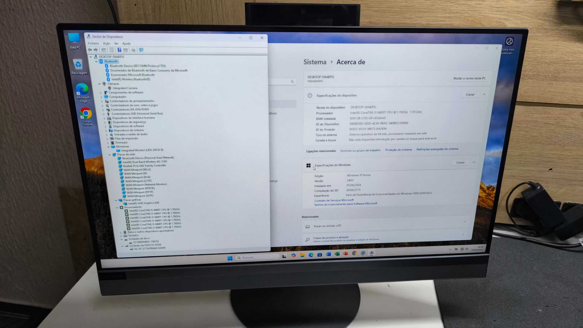 Computador All in One Lenovo Ideacentre 520-24ICB
