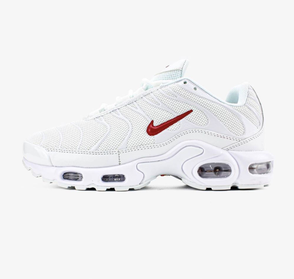 Кросівки чоловічі Nike Air Max Tn "White/Red" люкс Без передоплати