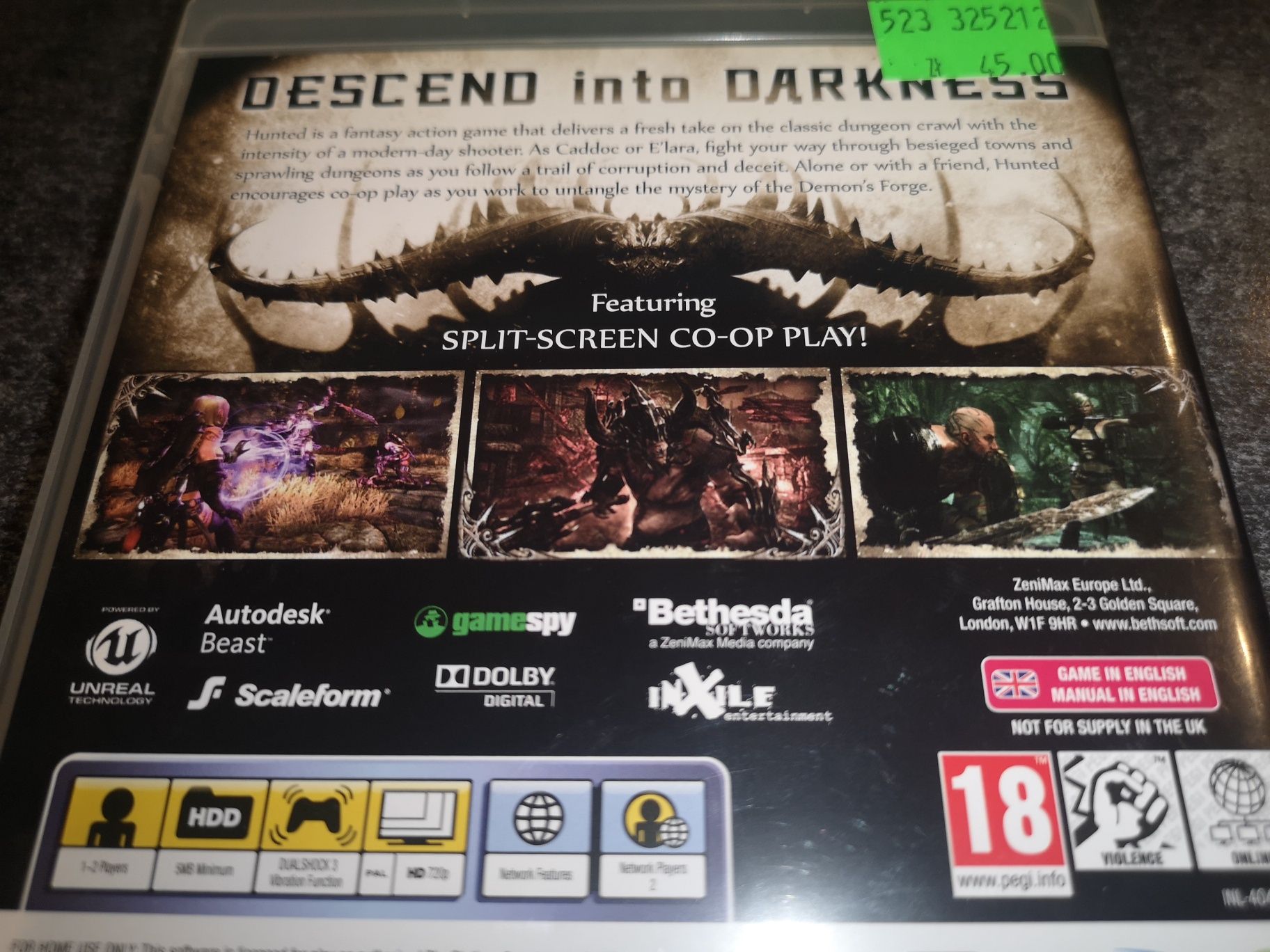 Hunted Demons Forge PS3 gra (komplet, płyta bez rysek) sklep Ursus