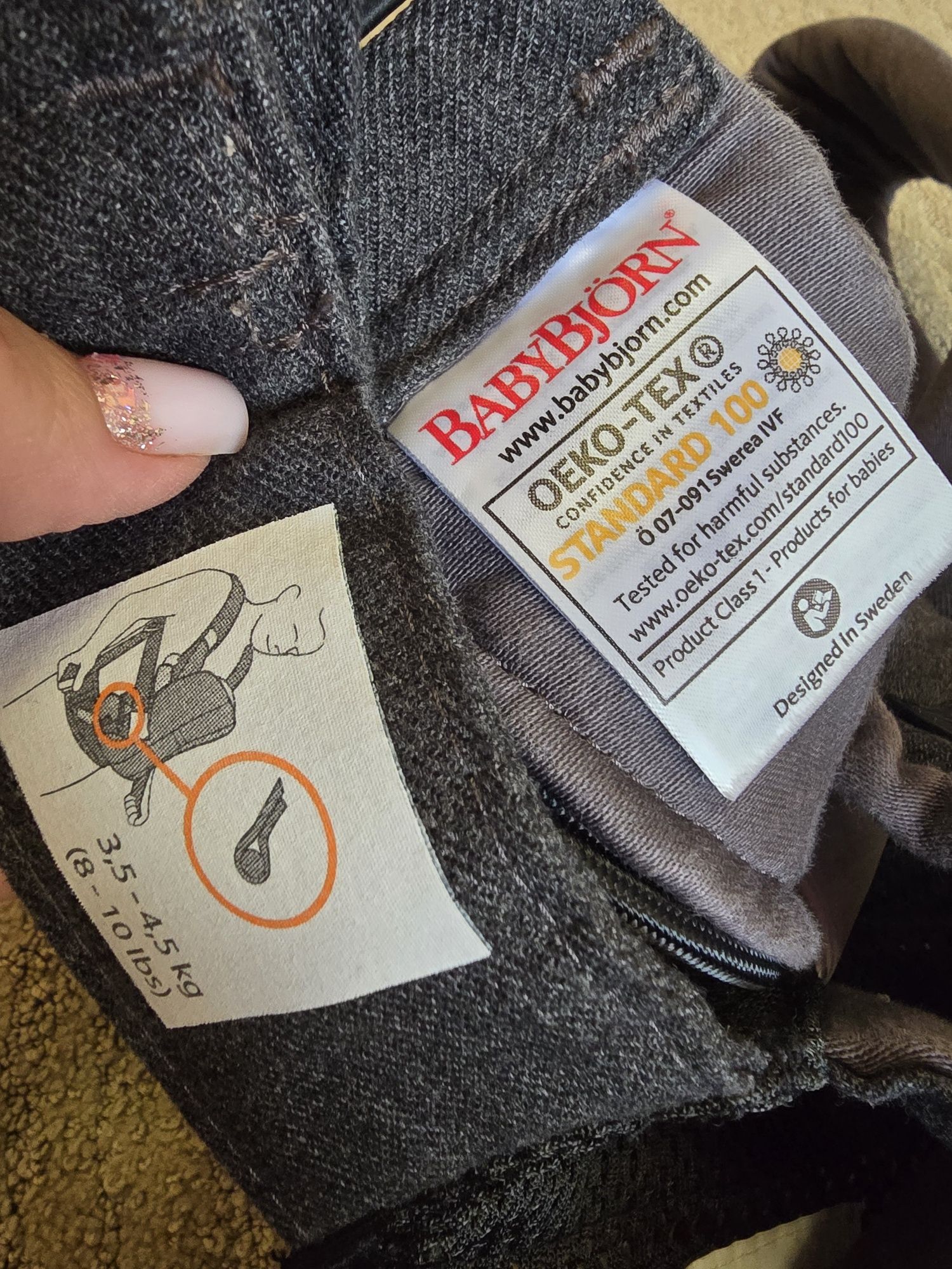 Рюкзак-кенгуру для немовлят BabyBjorn ONE Denim Grey