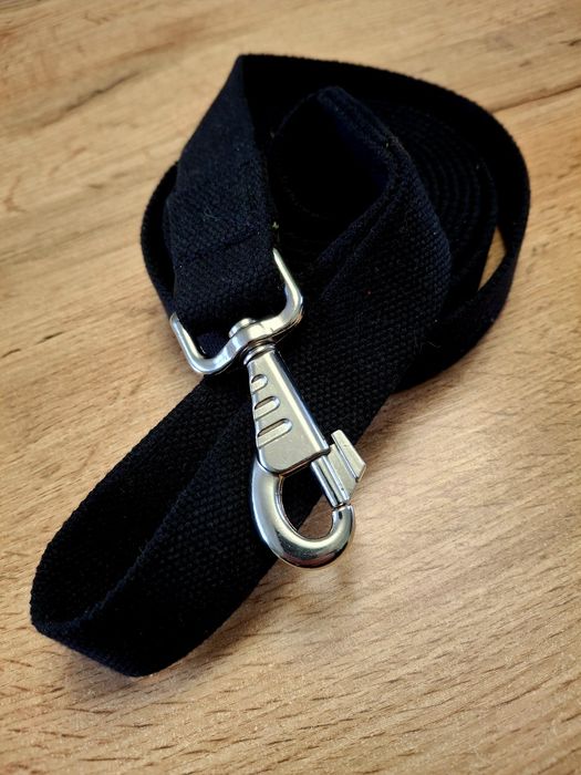 Повідець брезентовий, Чорний х/б,для Великих собак.Довж. 5м. Ш- 30мм..