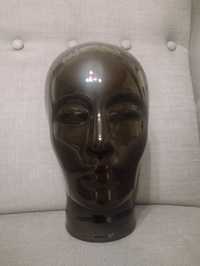 Czarna porcelanowa głowa dekoracja afrykańska