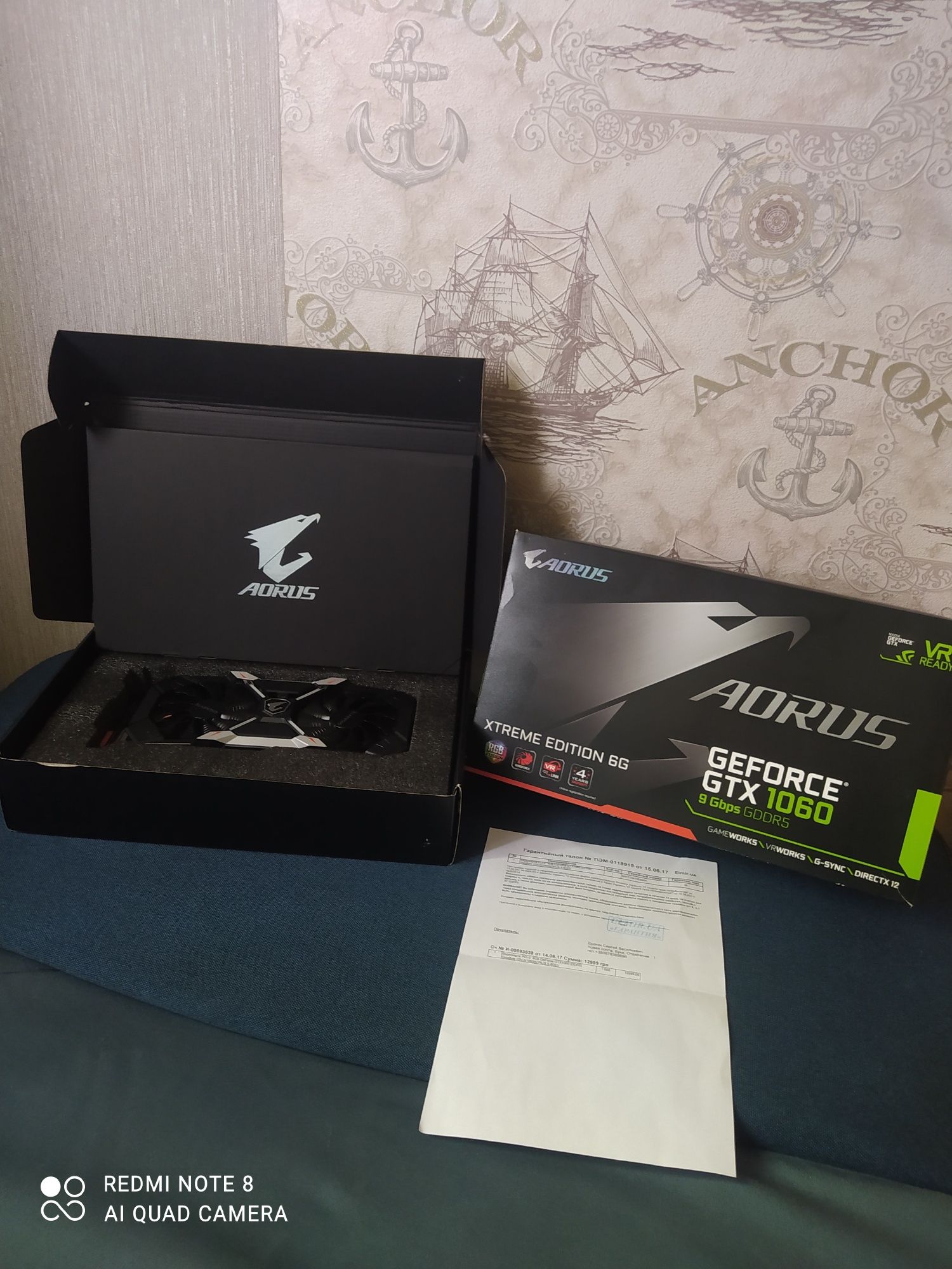 Продам видеокарта gtx 1060 на 6gb aourus gigabyte