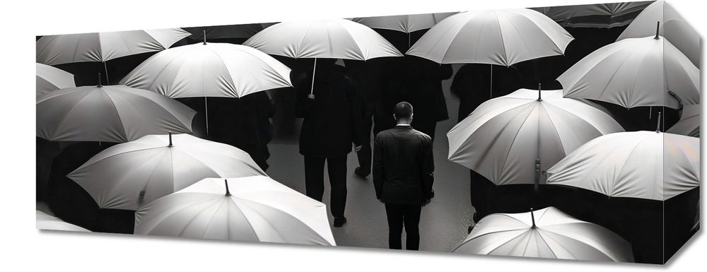 Obraz 50x20cm Samotność w Tłumie