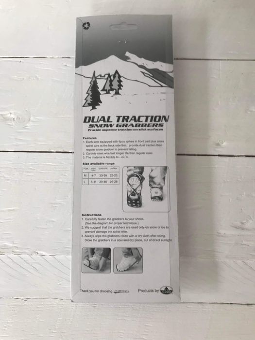 Raczki na buty turystyczne Dual Traction Rozmiar M 35-39