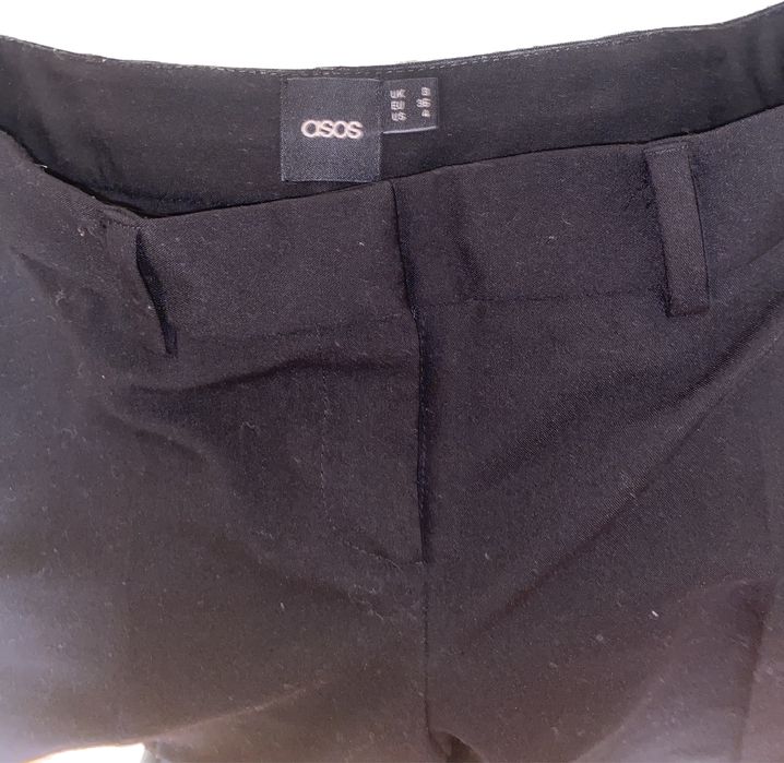 Базові прямі чорні штани ASOS 8 розмір, xs,s