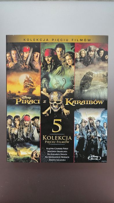 Piraci z Karaibów 1-5 Blu-ray PL boxset, kolekcja pięciu filmów