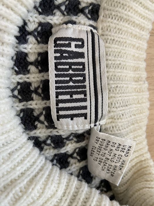 Gabrielle L sweter granatowy biały granatowy ciepły zima