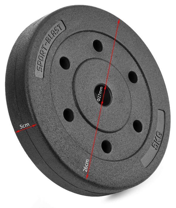 Hantle bitumiczne regulowane 2x30kg zestaw 60kg ze sztangą LUB