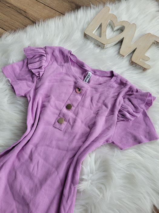 Bluzka liliowa prążek