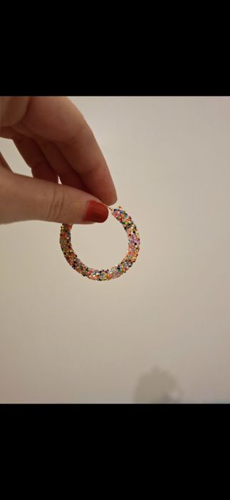 Brincos argolas coloridas