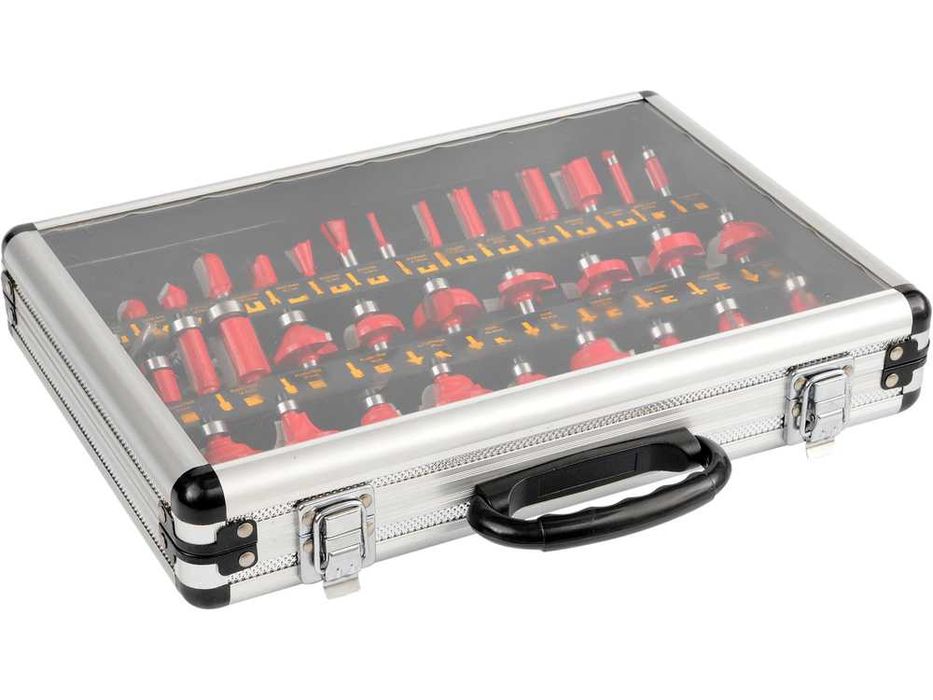 Frezy do drewna MOCNE wysokoobrotowe DUŻY ZESTAW 35 sztuk