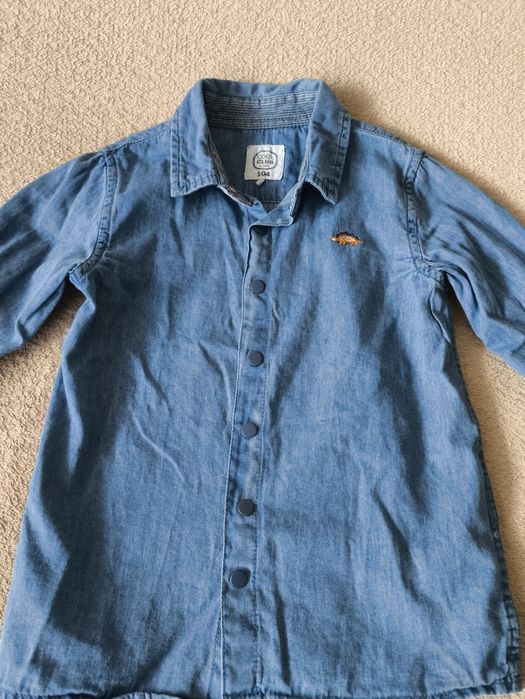Koszula długi rękaw zapinana na guziki/napy jeans Cool Club r. 104