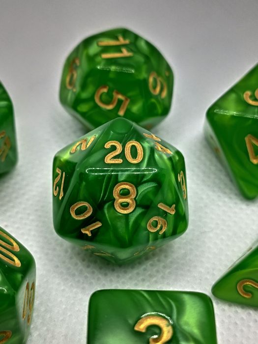 Zestaw 7 kości RPG - Łzy Bogów: Szmaragdowa Jaźń