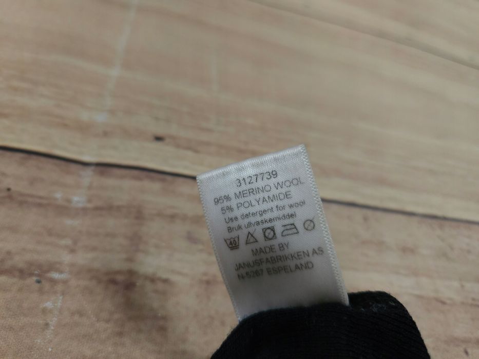 JANUS Bluzka Termoaktywna Wełna Merino Męska Wzór Logo r. M