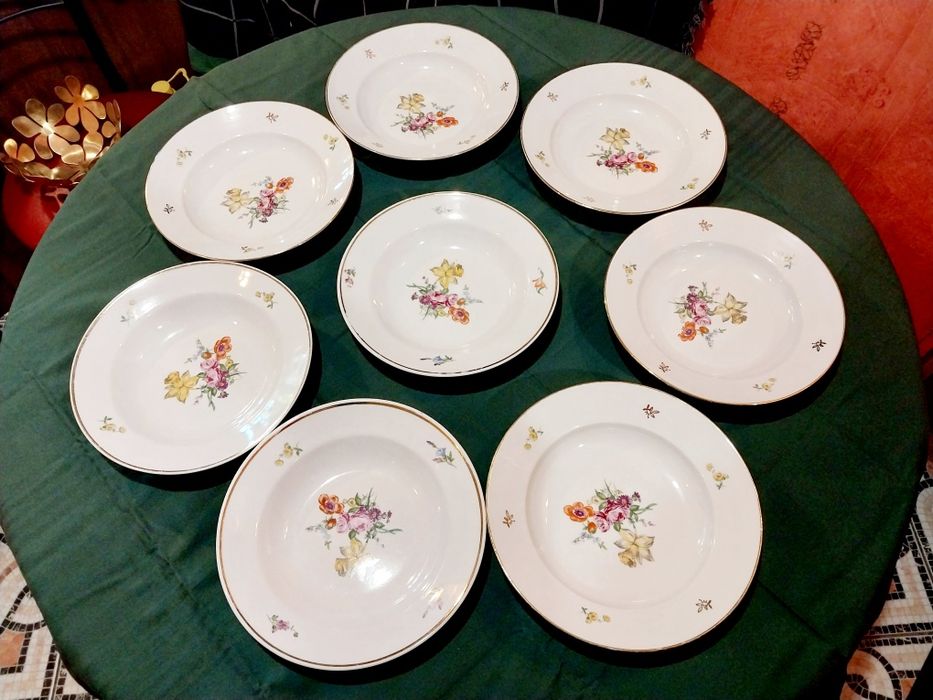 Чорно-біла порцеляна широка полоса позолоти Суми Городниця Вербілки