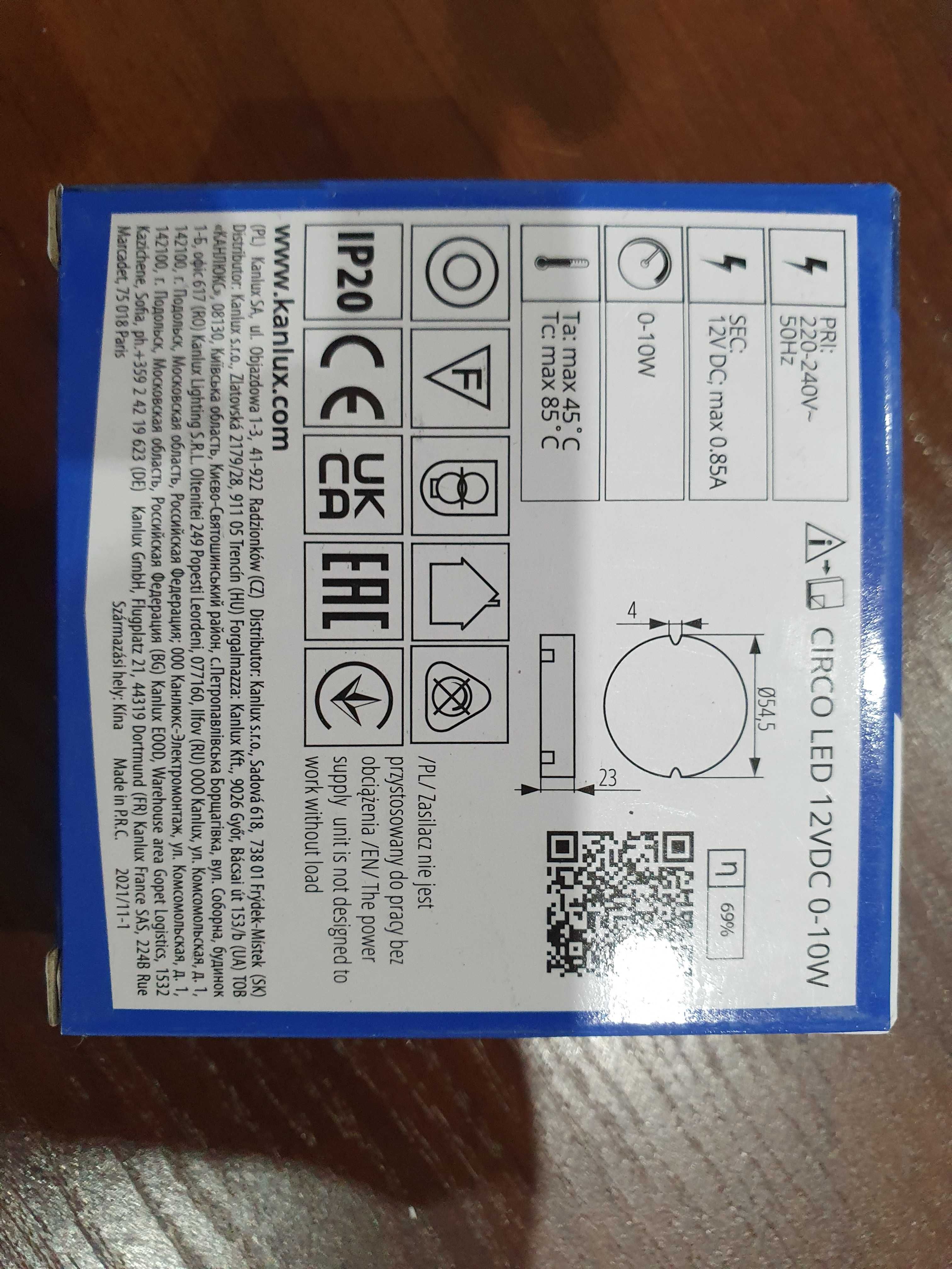 Oprawa schodowa lampka  KANLUX SOLA + ZASILACZ! NOWE!, 10 SZTUK! Okazj