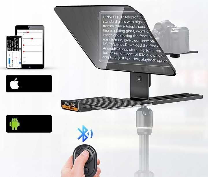 Prompter Teleprompter Monitor Podglądowy VLOG na Aparat Tablet  12,9''