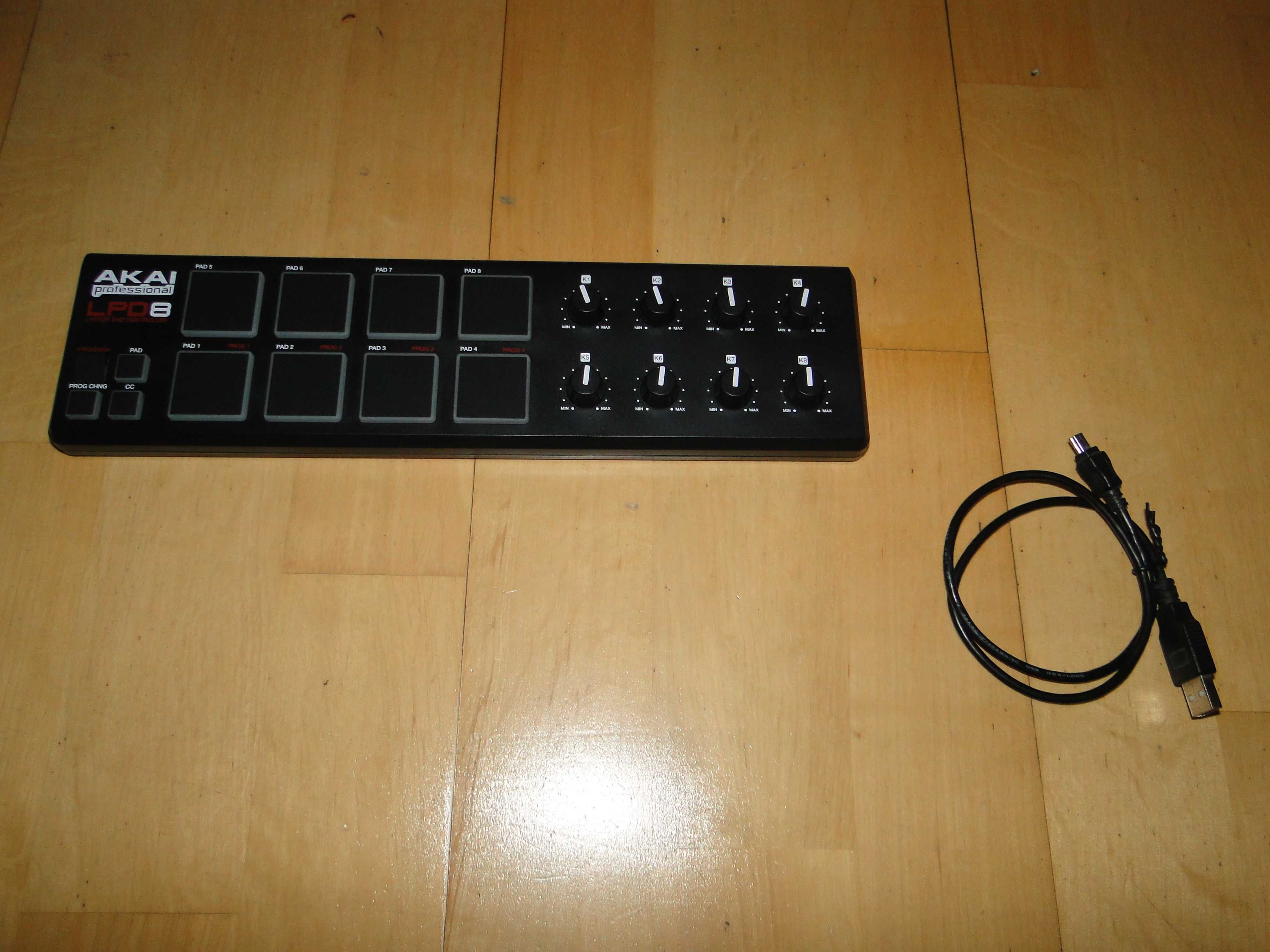 Znakomity Kontroler MIDI USB AKAI PROFESSIONAL LPD-8.Nówka.Okazja