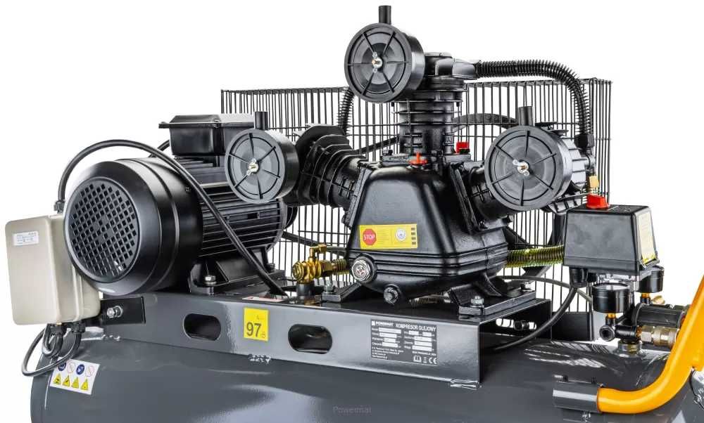 POWERMAT Kompresor Olejowy 100l Sprężarka 400v 650l/min + Wąż PM1304