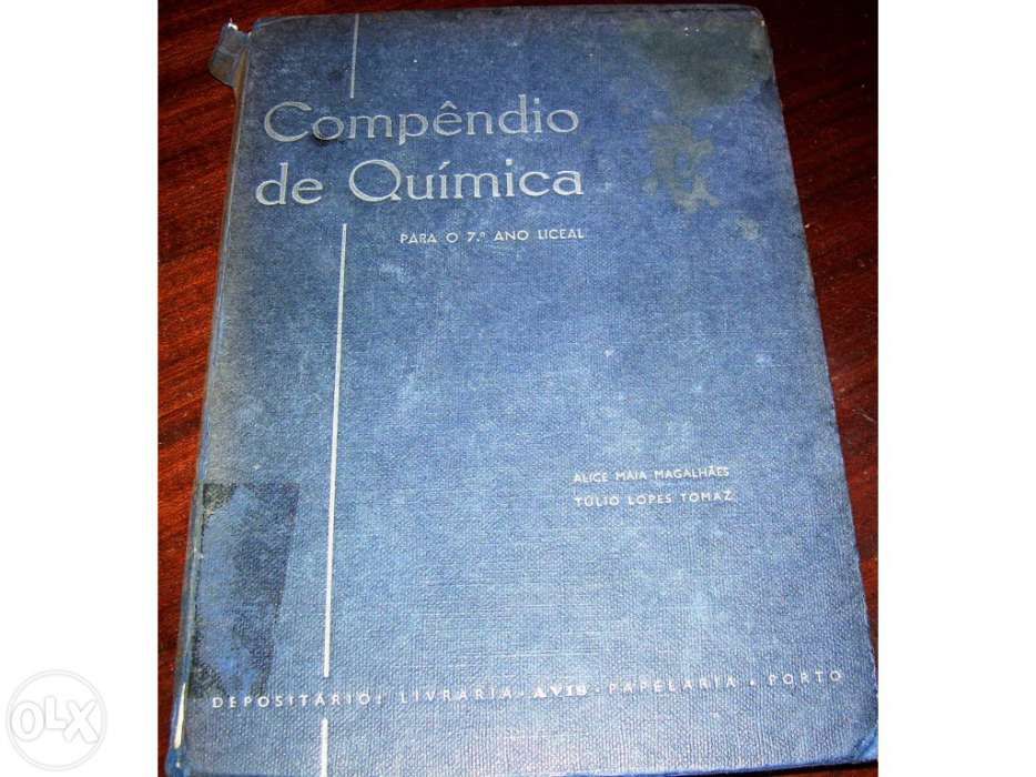 Livro Compêndio de química para o 7º ano liceal