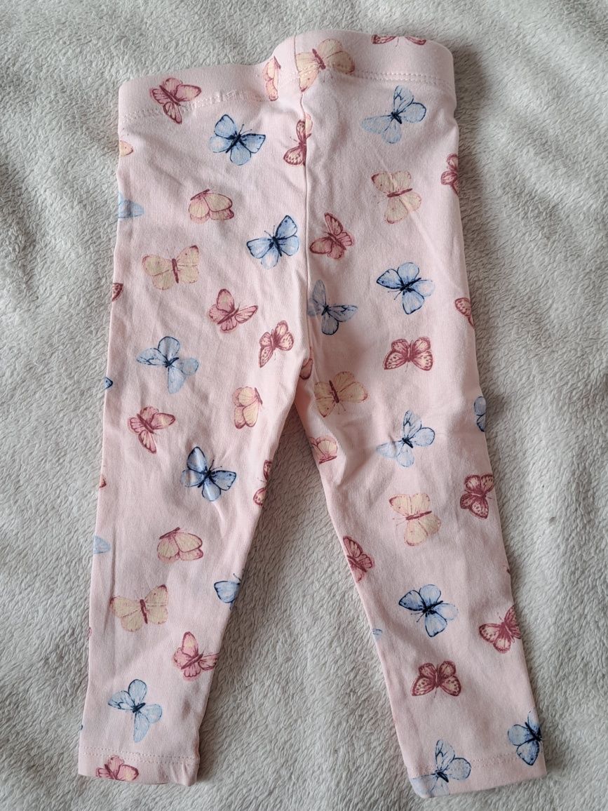 Legginsy w motyle r.74 H&M