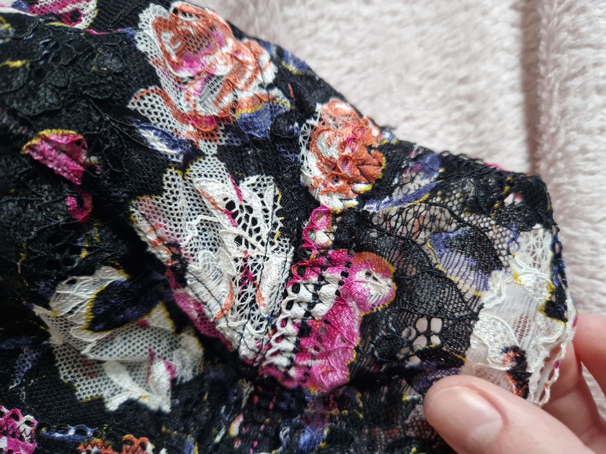 Koronkowy biustonosz / braletka / top w kwiaty, m&s, marks&Spencer, ro