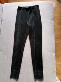 Czarne welurowe legginsy Zara M 38