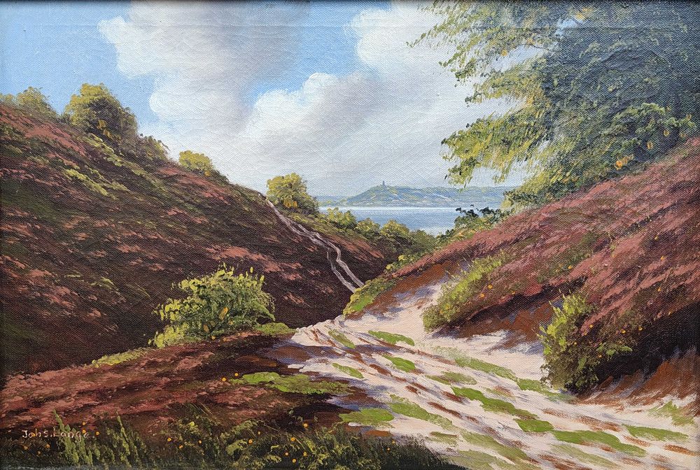 Droga nad zatoką, Johs. Lange, malarz duński 1. poł. XX w.