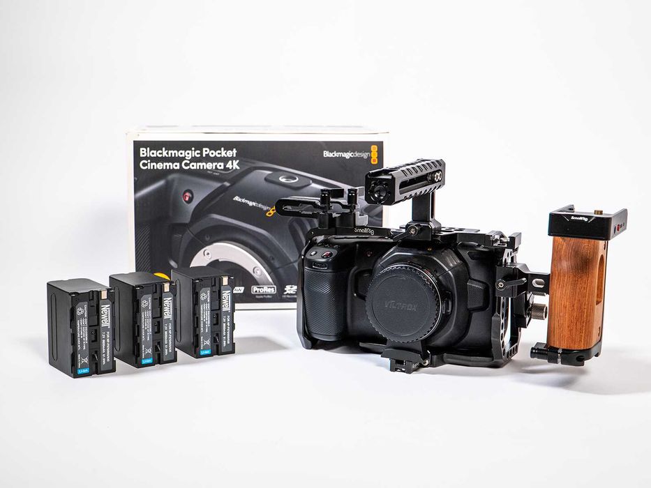 Zestaw Blackmagic Pocket 4K | SmallRig, Viltrox, Zasilanie | FV23%