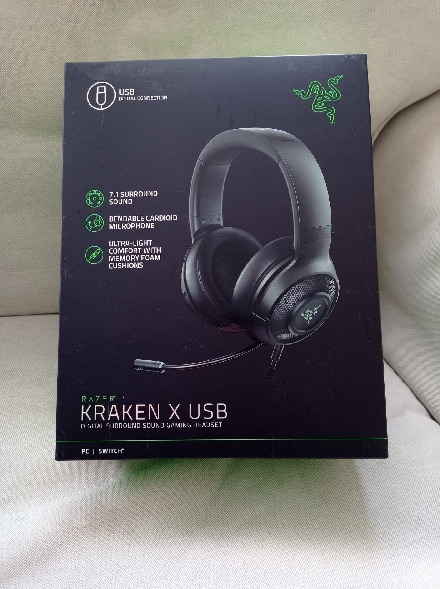 Headset Razer kraken x USB , PC e Switch.