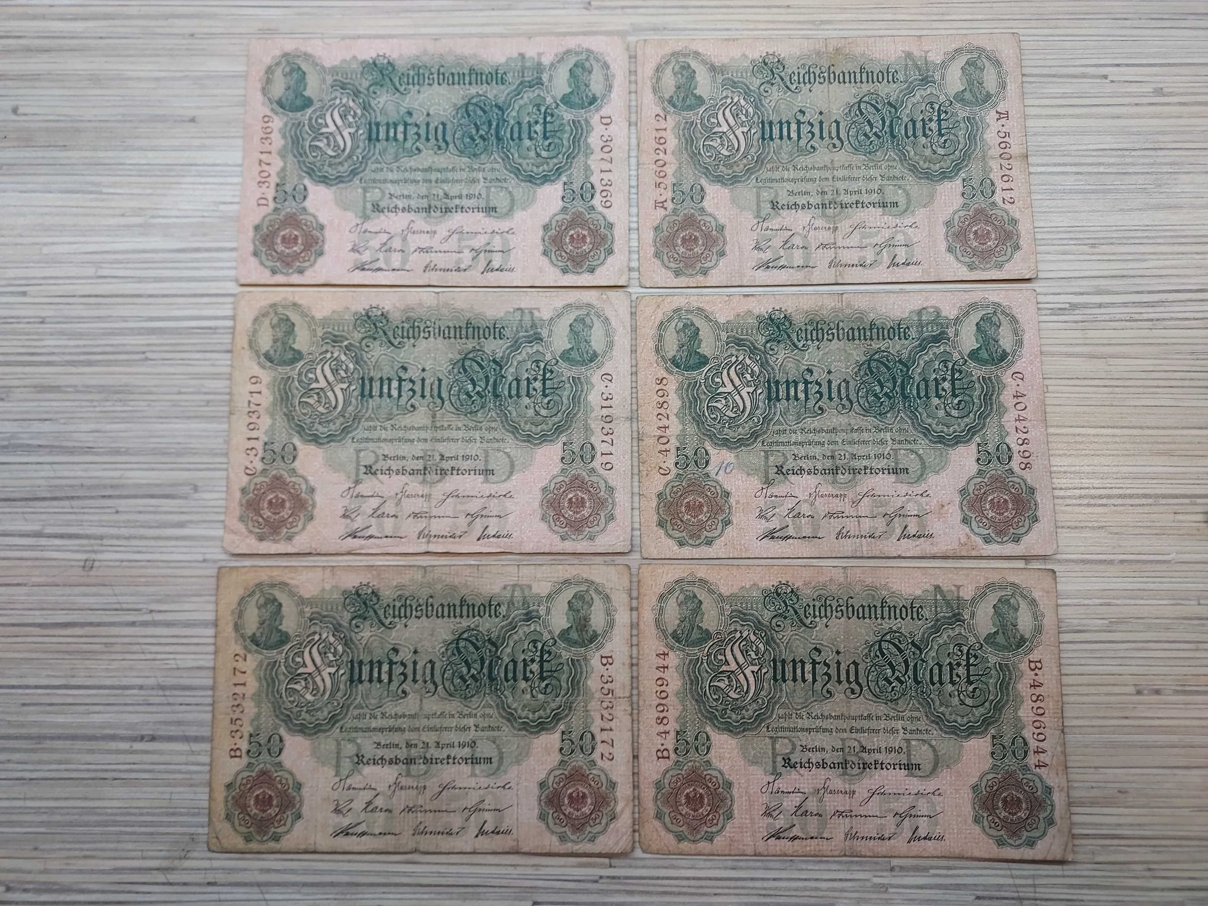Stare niemieckie banknoty od 1898 dz1910 rok